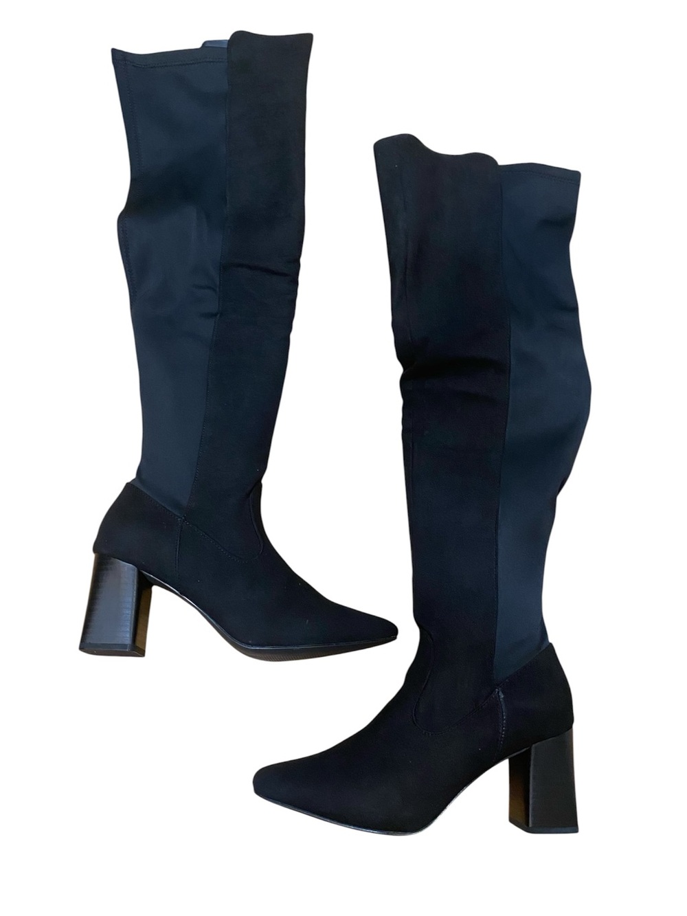Just Fab Over the Knee Faux Suede Block Heel Boots 7.5